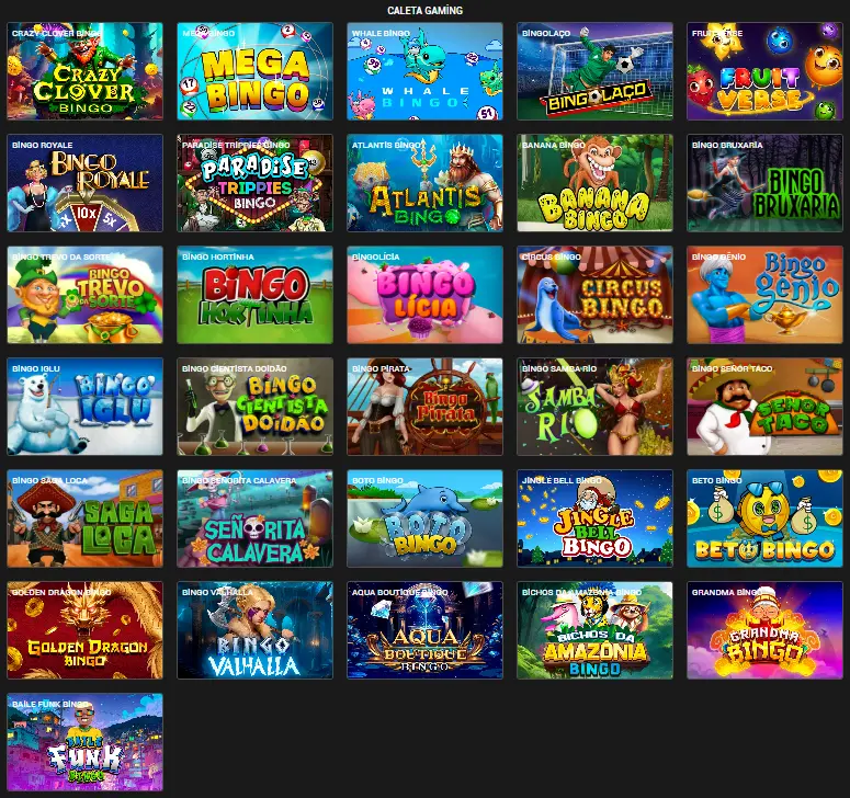 Caleta Gaming bingo oyunları