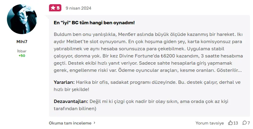 Melbet kullanıcı deneyimi yorumu