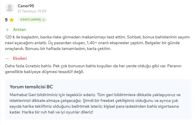 Melbet ilk yatırım bonusu yorumu