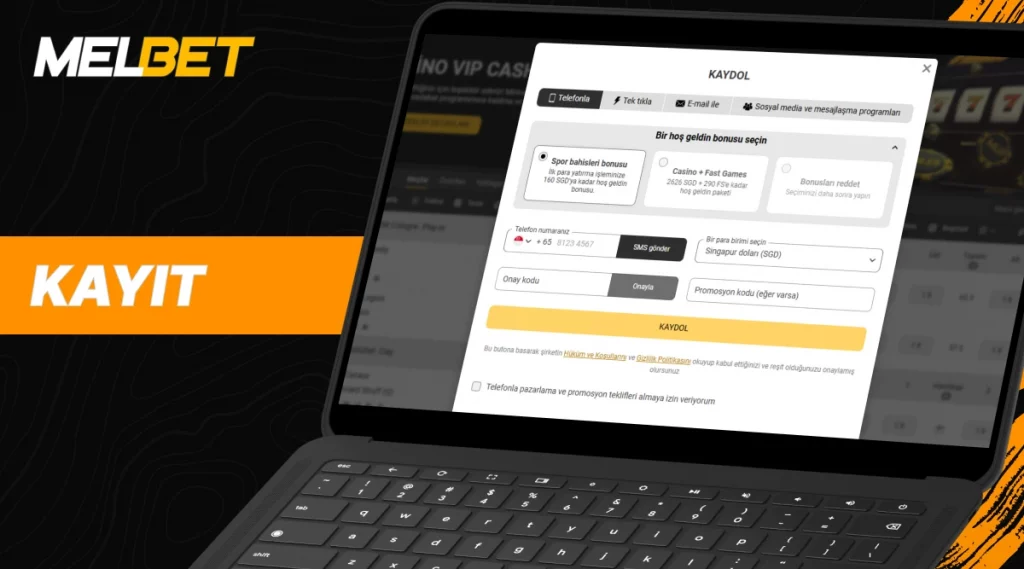 Melbet kayıt ekranı – hızlı üyelik seçenekleri