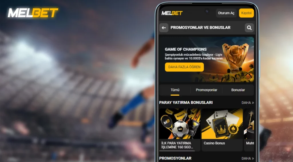 MelBet uygulamasında promosyonlar ve bonuslar ile daha fazla kazanın
