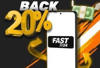 20% cashback from Fast 7/24