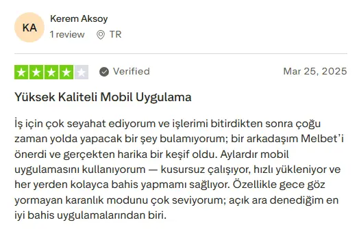 Kerem Aksoy’un MelBet mobil uygulaması hakkındaki yorumu — hızlı, stabil ve kullanımı kolay